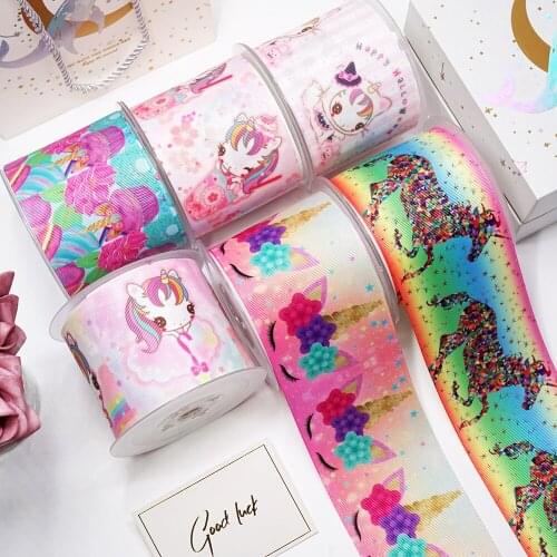 DIY Handmade Materials Printed Grosgrain Ribbon 50 Yard Per Size 26827