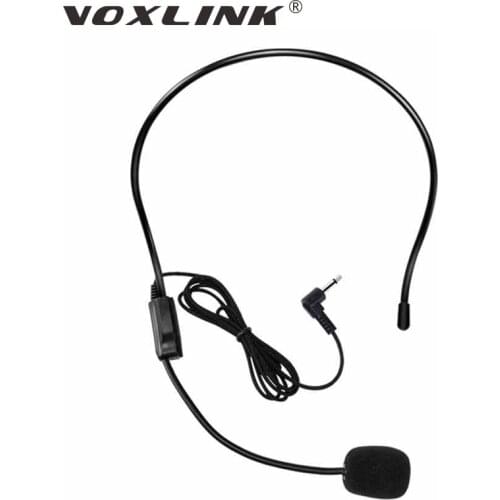 VOXLINK Microphone 3.5mm Portable Head-mounted Lightweight Handsfree Condenser Microphone For Speech Meeting Teaching Tour Guide