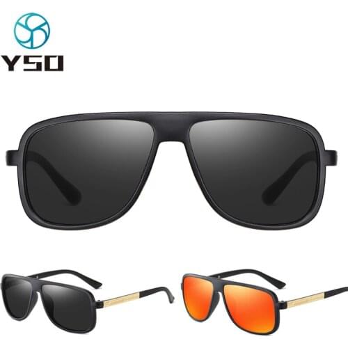 YSO Fashion Square Men Sunglasses Polarized UV400 Protection Man Glasses For Car Driving Fishing Brand Men Sunglasses 601