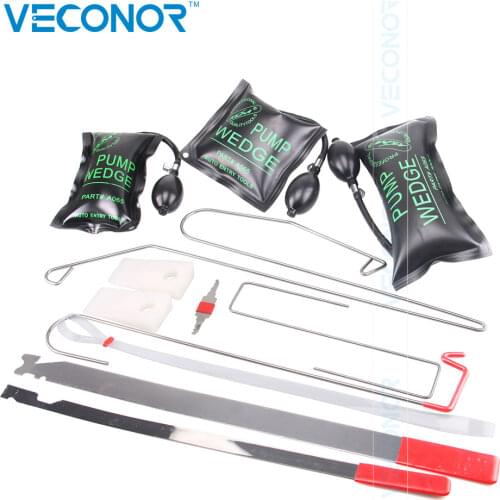 Car Door Unlock Key Lock Out Emergency Opening Unlock Tool Kit W/Air Wedge