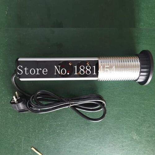 EU Standard Wall Power Socket Kitchen Office Desktop Socket Countertop Point Pull Retractable Socket Outlet 220V socket eu