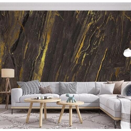 Custom Mural Wallpaper Modern 3D Stereo Gold Thread Rock Marble Wall Painting Living Room TV Bedroom Home Decor Papel De Parede