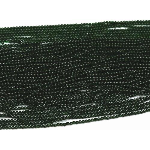 Natural Stone Green Sandstone 2mm 3mm Round Beads Fashion Diy Jewelry Loose Beads 15" B411