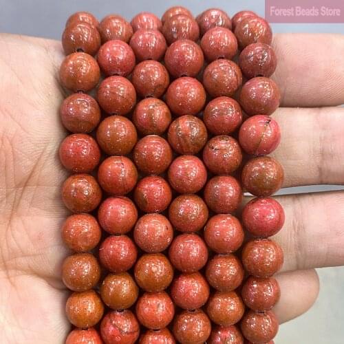 Natural Orange Malachite Jaspers Round Loose Spacer Beads 4/6/8/10/12mm for Jewelry Making DIY Charms Necklace Bracelet 15