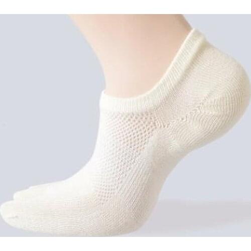 Brand Women Colorful Summer Cotton Boat Socks Sweat Girl Thin Solid Color Ankle 5 Finger Socks Female Comfortable Socks WSB001