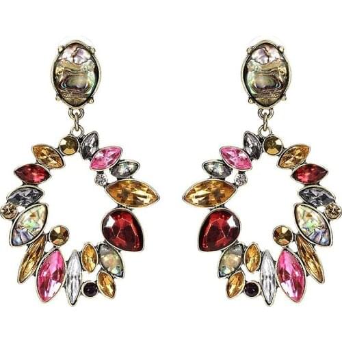 New Ethnic Multicolor Bohemian Long Drop Earrings Fashion Jewelry Statement Earrings Big Hanging Vintage Earrings For Women