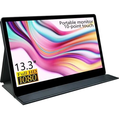 13.3 inch LCD UHD Portable Monitor touch screen 4k 3840 X 2160 USB type C for Smart phone laptop PS4 Switch gaming