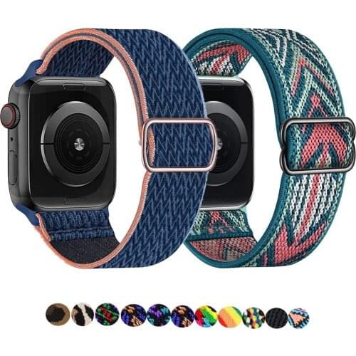 Nylon Strap For Apple Watch Band 44/40/42/38MM Smartwatch Wrist Belt Sport Loop Bracelet iWatch Series 3 4 5 6se Accessories