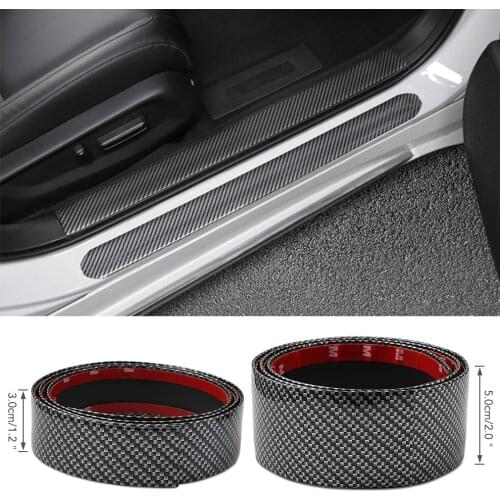 Carbon Fiber Rubber Bumper Strip Door Sill Protector Edge Guard Car Stickers for Peugeot RCZ 206-208 301 307 308 406 407-408 508