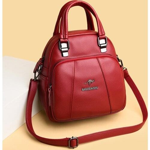 School Bags for Teenage Girl Shoulder Bags 2021 New Bagpack High Quality Soft Leather Backpack Women Leather Travel Backpack