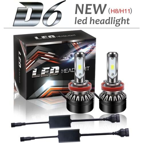 2pcs/set H8 H9 H11 Car Led Headlight Bulbs 60W 10000LM 6000K LED Car Headlamp Auto Fog Lamp Bulb Waterproof for Car Truck SUV RV