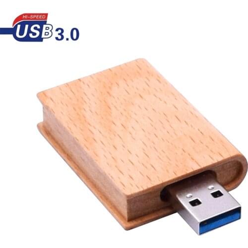 USB Flash Drive Memory Stick usb 3.0 pen drive High Speed 64GB 32gb 16gb 8gb 4GB Wooden Pendrive Book Style Usb Custom Logo Gift