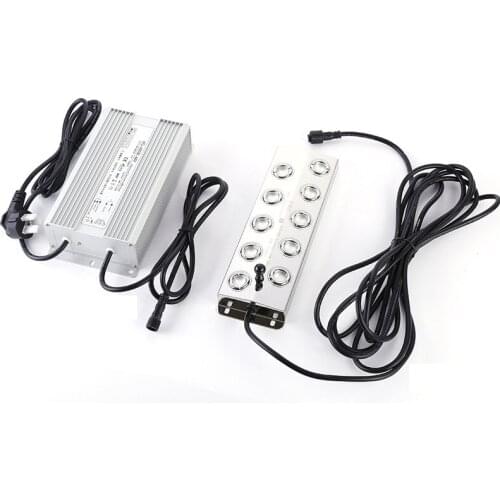 7000ML/H 10 Head Ultrasonic Mist Maker Fogger Humidifier With 220V Waterproof Power Supply For Mushroom Greenhouse Plants