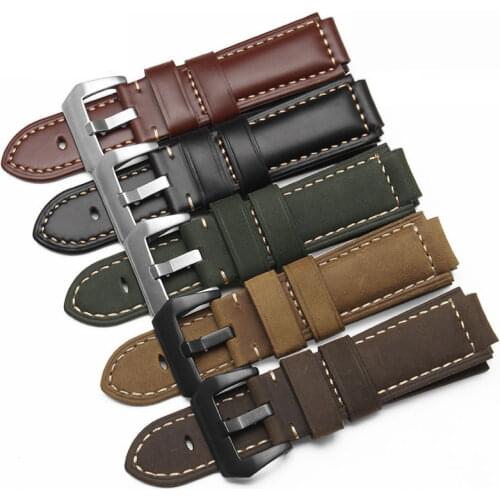 High grade leather strap 20/22/24mmgenuine leather Crazy horse leather Watchband watch strap man watch straps for Panerai PAM