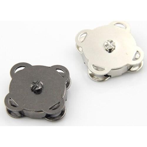 XUNZHE High quality 20 sets plum blossom metallic sew on metal magnetic snaps button for pocket garment accessories