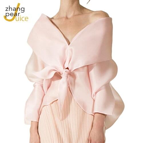 Zhang Pear Juice Blouses With Tie