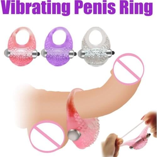 Vibrating Penis Ring Bullet Vibrator Massage For Women Clitoral Stimulator Adult Sex Toy For Men Gay Delay Ejaculation Cock Ring