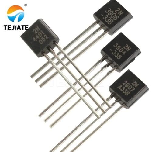 100pcs 2N2907 2N3906 2N3904 2N4401 2N2222 2n4403 2N5401 2N5551 TO-92 TO92 transistor