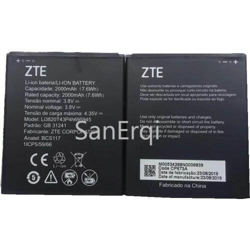 2019 New Original 2050mAh Battery ZTE Li3820T43P4h695945 For ZTE Blade L8 Smart Mobile Phone Batteries