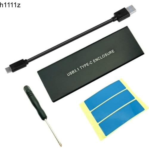Aluminum USB 3.1 to M.2 SSD NVME HDD Enclosure NGFF PCI-E to Type C Connector Hard Disk Drive Case JMS583 SSD Box for Desktop PC