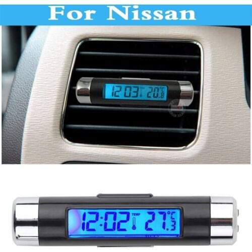 Led Car Auto Temperature Clock Gauge Voltage Tester For Nissan Micra Maxima Moco Murano Note Rt Fairlady Z Figaro Fuga Leaf Hot