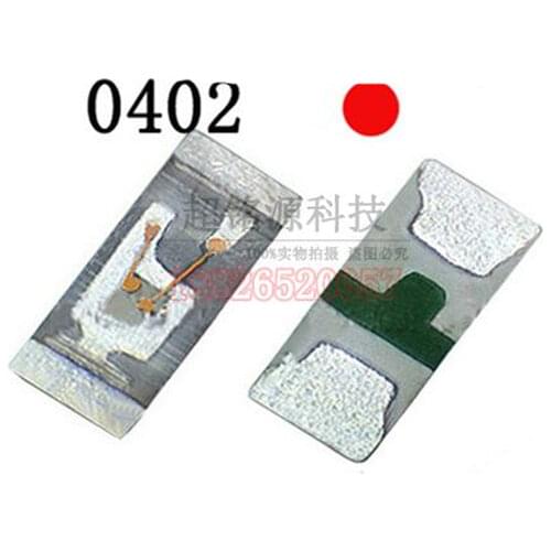 Free shipping 1000PCS SMD 0402 1005 Chip Red Light Emitting Diode LED Lamp