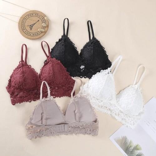 Women Hollow Out Lace Bralette Bras Sexy Beauty Back Seamless Tube Tops Girls Gathered Bras new 2020