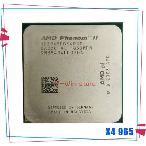 AMD Phenom II X4 965 3.4 GHz Quad-Core CPU Processor HDZ965FBK4DGM Socket AM3