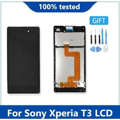 For Sony Xperia T3 m50w D5102 D5103 D5106 LCD Screen Display +Touch Screen + Frame Digitizer for Sony T3 lcd