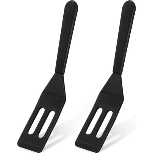 ABSF 2Pcs Brownie Serving Flexible Nonstick Silicone Serve Turner Heat-Resistant Cookie Spatula Slotted Spatula for Flip Egg