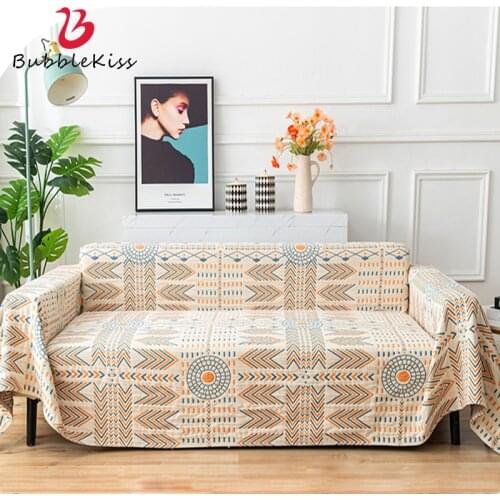 Bubble Kiss Cotton Home Sofa Covers Soft And Smooth Living Room Couch Cover Bohemian Style Fine Jacquard Slipcover Sofas Towel