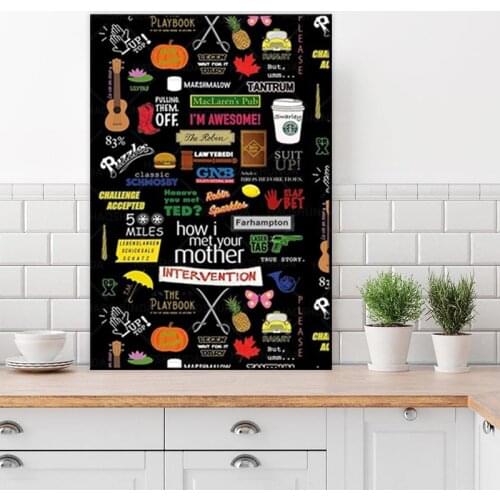 Canvas Painting How I Met Your Mother Poster and Prints HD Printed Quadro Wall Art Picture for Living Room Home Decor Cuadros