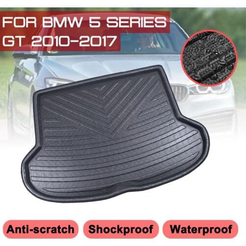 Car Rear Trunk Boot Mat Waterproof Carpet Anti Mud Tray Cargo Liner For BMW 5 Series GT 2010-2017 Floor Mats