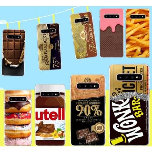 PENGHUWAN Funny Food Dessert Chocolate Beer Bling Cute Phone Case for Samsung S9 plus S5 S6 S7 edge S8 S10 plus