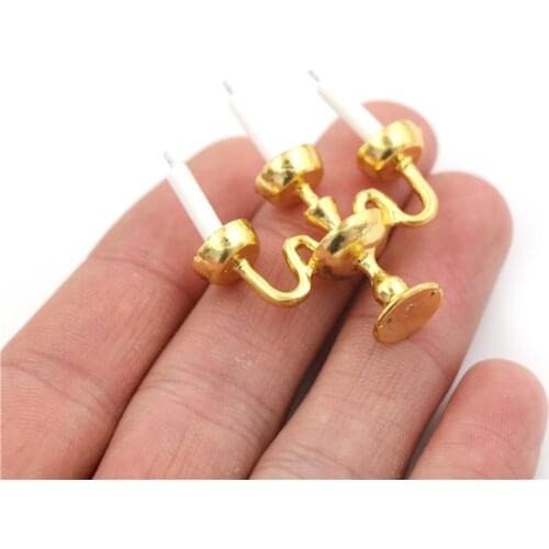 Mini 1/12 Scale Doll House Candlestick Dollhouse Miniature Furniture Accessories Toys New Arrival