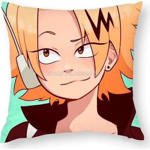Kaminari Denki Pillow Case Cushions for Living Room Sofa Cushion Covers Decorative Throw Pillow Cover Bnha Boku No Hero Mha Kami