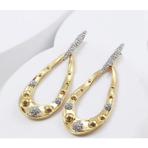 Unusual Big Long Hanging Dangle Drop earrings 2021 trend Vintage Jewelry Gothic style Punk luxury Golden earrings For Women Gift