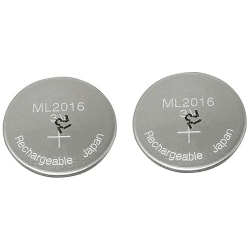 2pcs/lot New Original ML2016 ML 2016 3v Li-Ion Lithium Ion Rechargeable Coin Cell Button CMOS RTC Battery Batteries