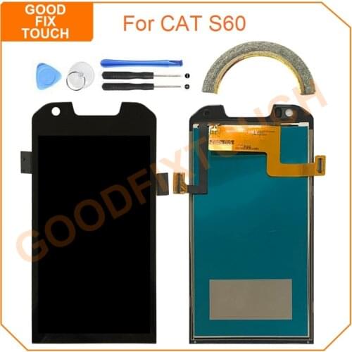 Original 4.7" LCD Screen For Caterpillar Cat S60 S 60 LCD Display Touch Screen Panel Digitizer Assembly For CAT S60 Repair Parts