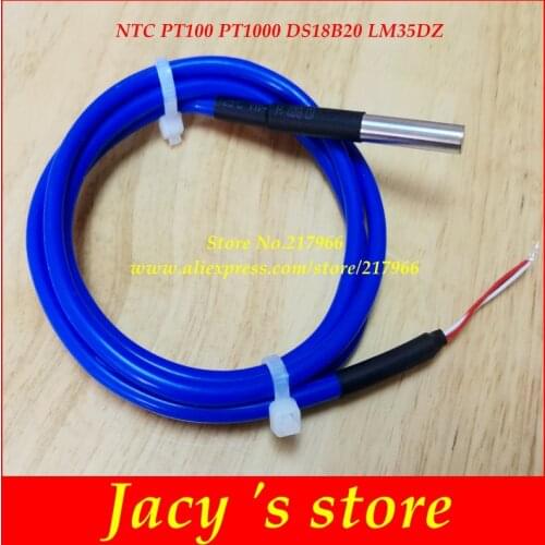 PT1000 Stainless steel 1meter LM35DZ temperature probe waterproof temperature sensor DS18B20 in stock high quality PT100 NTC10K