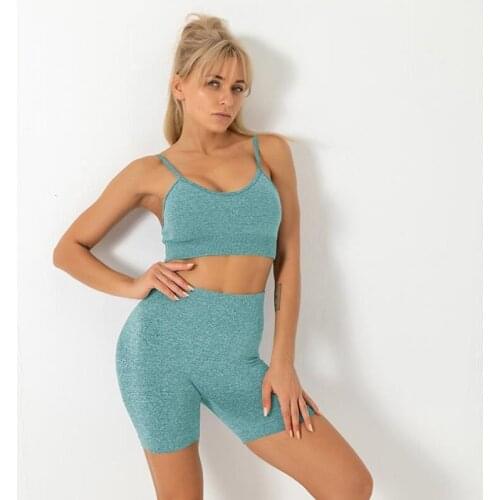 Made in China Womens Fitness Breathable Running Vest Workout Vest Top Plus Shorts Lower Body Set