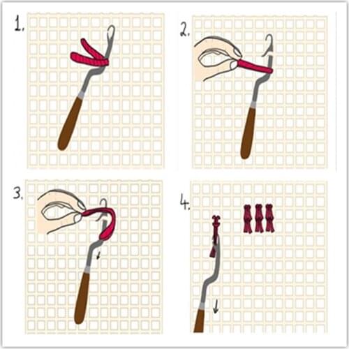 P15D 50x100cm Mesh Cloth for Latch Hook Rug Hooking Making Tapestry Canvas DIY Tool Embroidery Craft