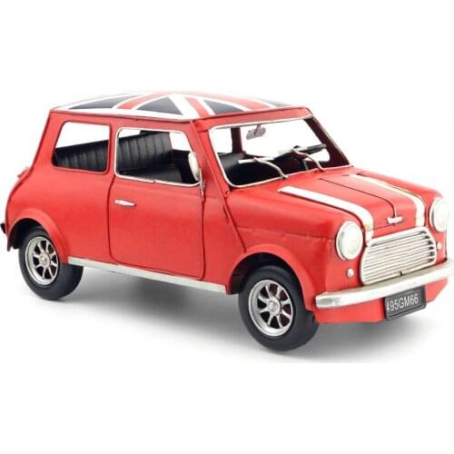 Vintage decorative hand-made metal artifacts model of a classic car Creative decorations