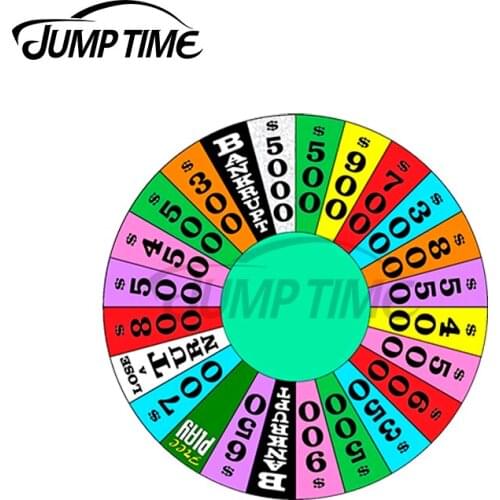 JumpTime 13 x 13cm For Wheel of Fortune Car Sticker Creative Refrigerator Decal Personality Waterproof Vinyl Car Wrap