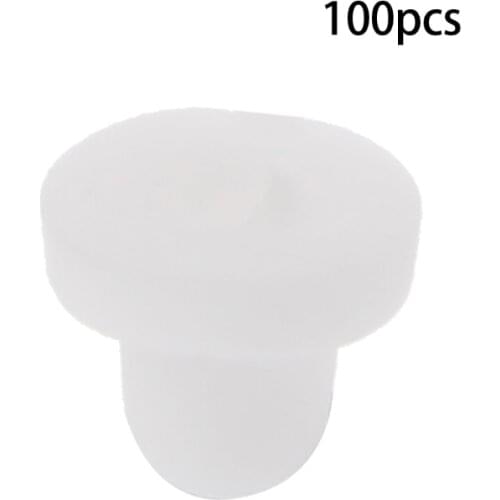100PCS Anti-Pain Earring Back Pads Silicone Cushion for Clip on Earrings White