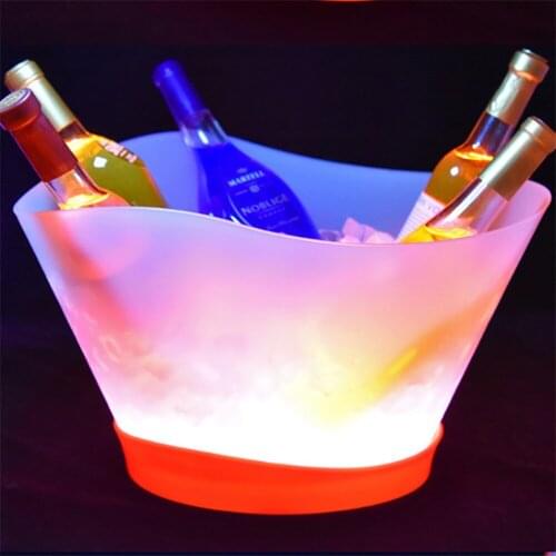 12L LED Rechargeable Ice Buckets Wine whisky Cooler Colors Changing Champagne Wine Beer Bottle Holder For Party Home Bar