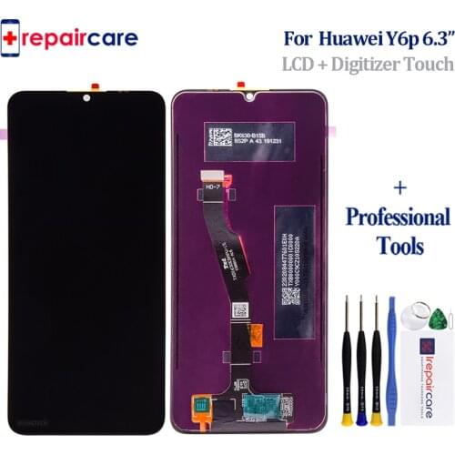 6.3" 720x1600 For Huawei Y6P LCD with Frame Touch Screen Digitizer Replacement Screen for Huawei Y6P MED-LX9 MED-LX9N