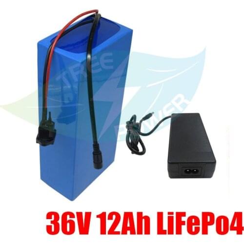 Electric bike battery 36v 12ah lifepo4 e-bike battery pack with BMS electric bicycle battery 36v + charger