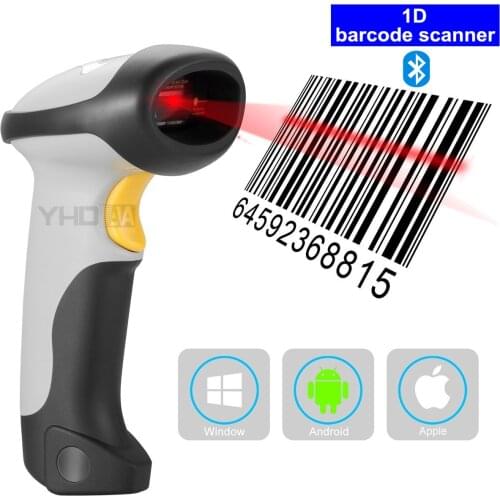 YHDAA CT10 Wireless Bluetooth 1D Barcode Scanner Mini Barcode Reader for IOS Android Windows System Bar Scanner