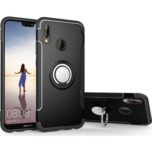 Huawei P20 Lite Case Cover Shockproof Carbon Fiber Bumper Ring Silcone Protector Case Cover For Huawei P20 Lite Pro Fundas Coque